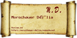 Morschauer Délia névjegykártya